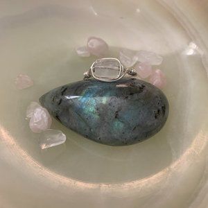 Rainbow moonstone ring